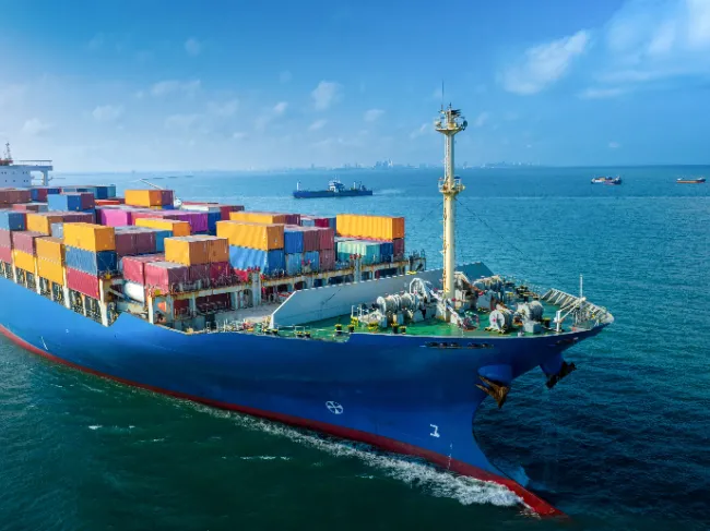 ship holding shipping containers